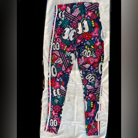 Adidas Leggings Size Small White/Blue/Red/Pink/Green Excellent Condition - Picture 7 of 10